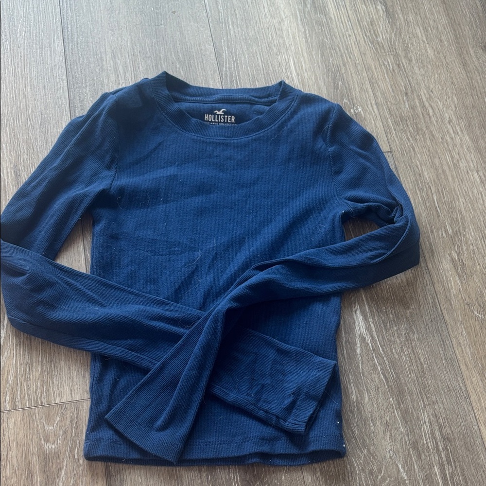 Hollister Dark Blue Long Sleeve Tee